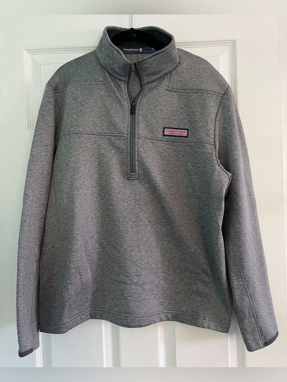 Vineyard Vines Men's Heather Gray Quarter-Zip Pullover